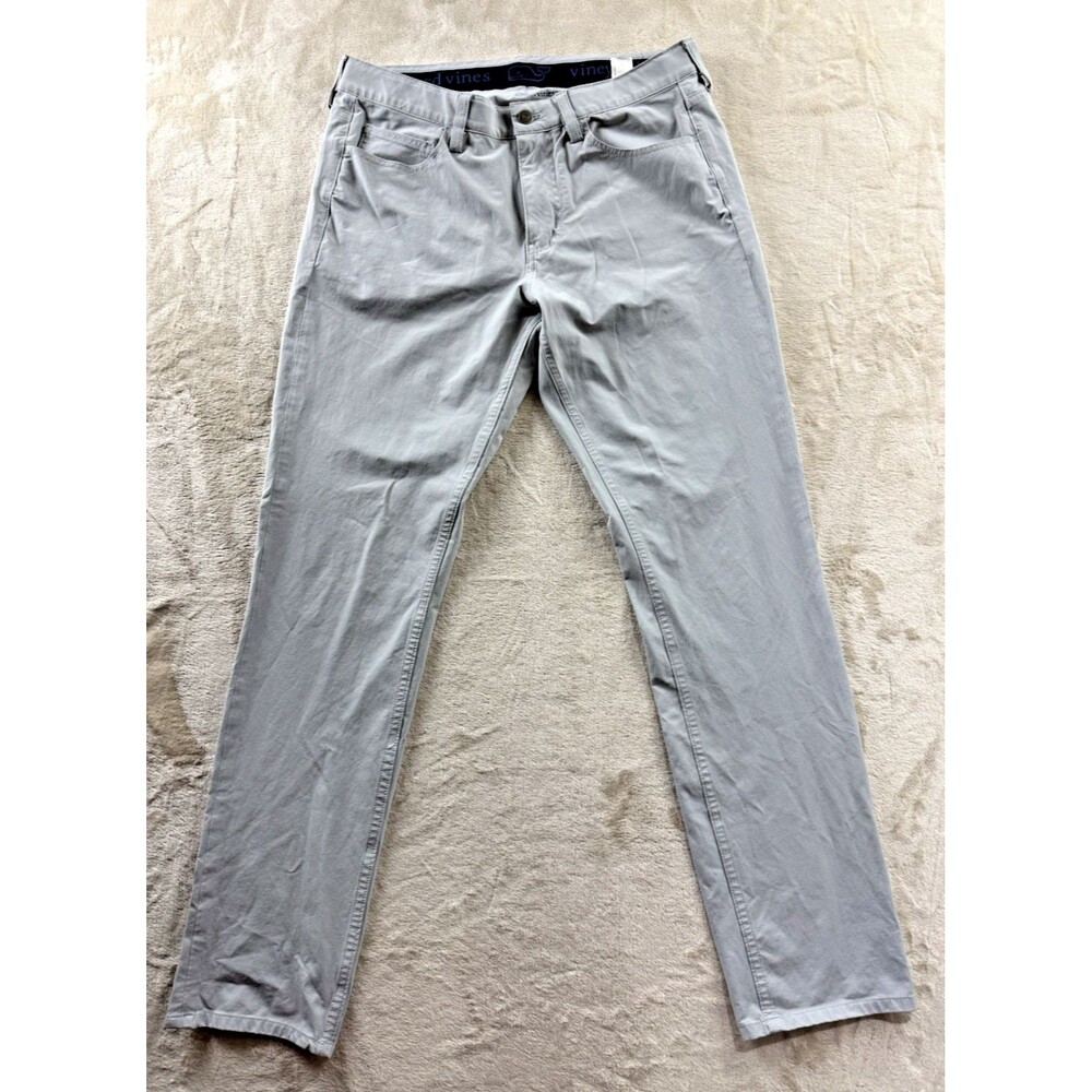 Vineyard Vines On-The-Go Pants OTG Performance Chino Gray 32x32 Stretch